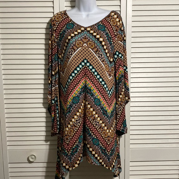 Wrangler Western Slimming V Pattern Dress - Picture 1 of 12